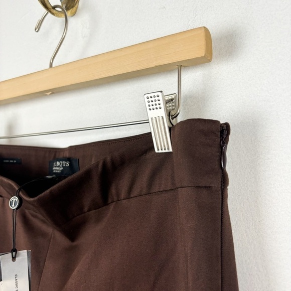 NWT Talbots Brown Classic Side Zip Pant Sz 8p - Picture 7 of 8